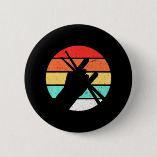 Drummer Men Percussion Lover Drum Kit Button