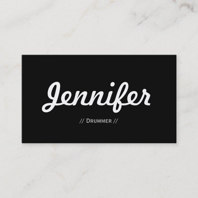 Drummer - Minimal Simple Concise Business Card (Front)