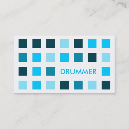 DRUMMER (mod squares) Business Card Template