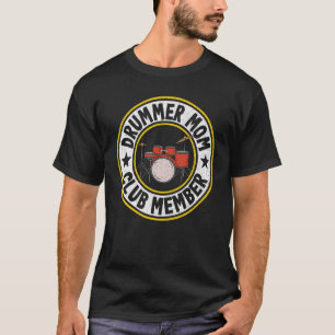 Drummer Mom Club Member Women Drums Vintage Drumme T-Shirt