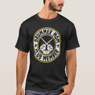 Drummer Mom Club Member Women Drums Vintage Drumme T-Shirt
