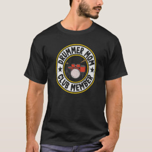 Drummer Mom Club Member Women Drums Vintage Drumme T-Shirt