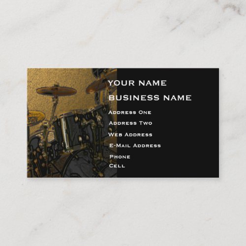 Drummer _ Music Business Card