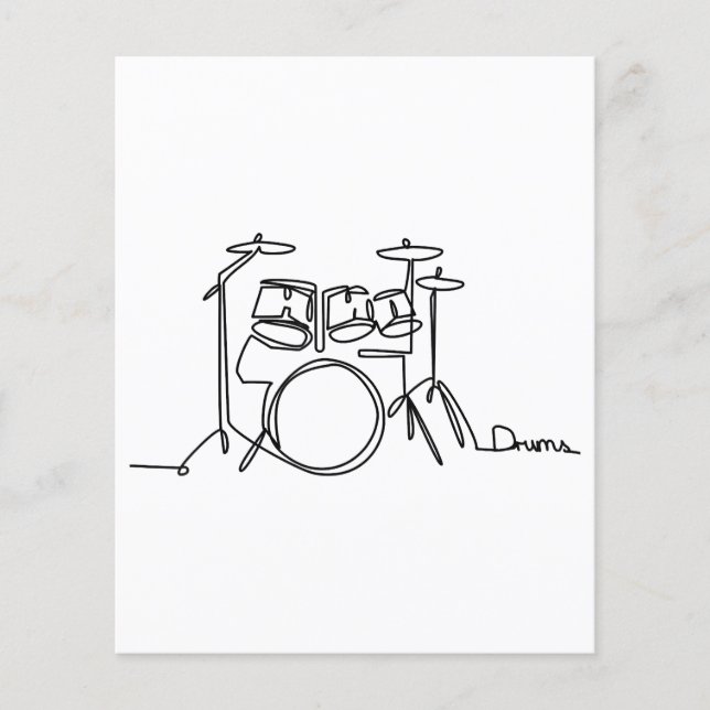Drummer Music Design One-Line Drums  (Front)