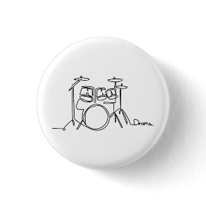 Drummer Music Design One-Line Drums  Button