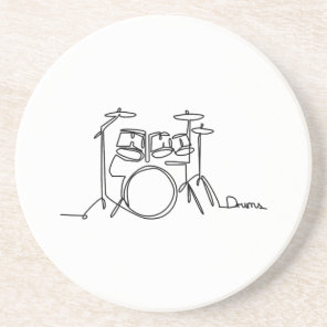 Drummer Music Design One-Line Drums Coaster