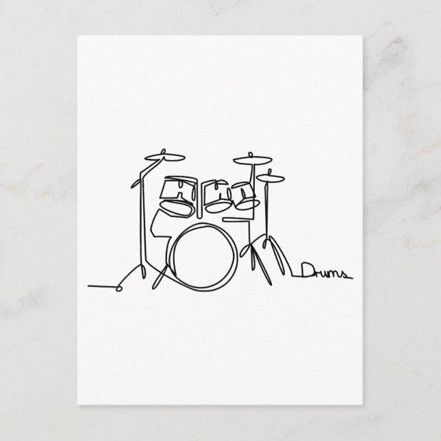 Drummer Music Design One-Line Drums  Enclosure Card (Front)