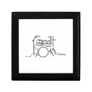 Drummer Music Design One-Line Drums Gift Box