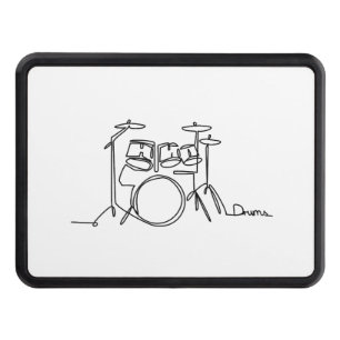 Drummer Music Design One-Line Drums Hitch Cover