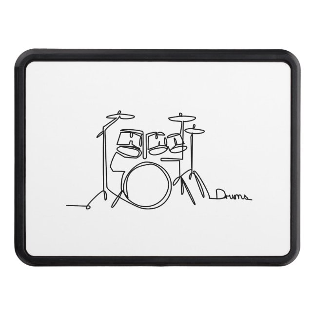Drummer Music Design One-Line Drums  Hitch Cover (Front)