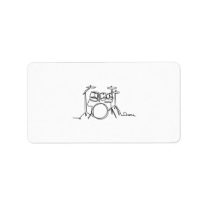 Drummer Music Design One-Line Drums  Label