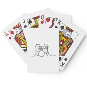 Drummer Music Design One-Line Drums  Poker Cards