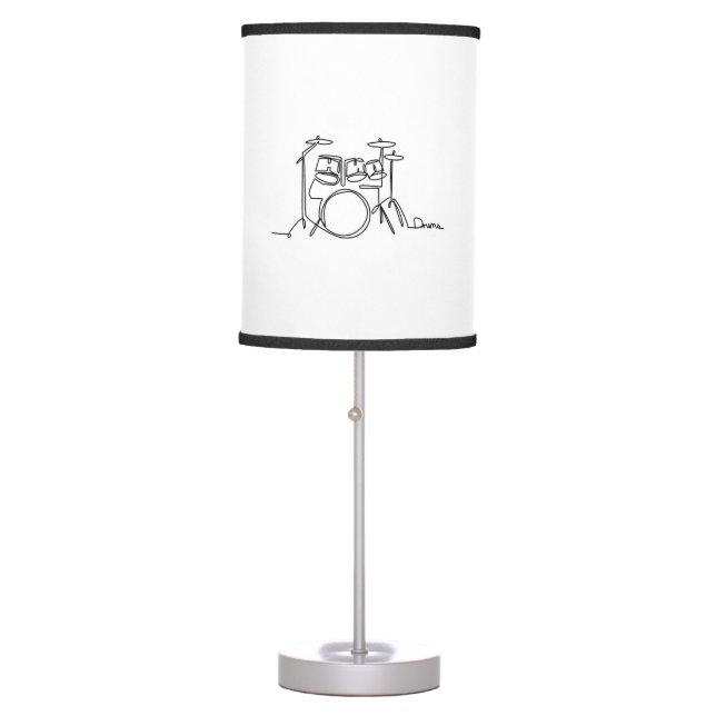 Drummer Music Design One-Line Drums  Table Lamp (Front)