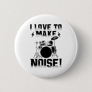 Drummer   Musical Instrument Drums Gift Button