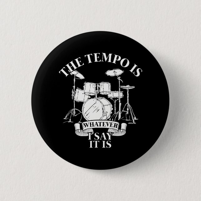 Drummer Musical Instrument Music Drummer Drums Button (Front)