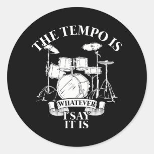 Drummer Musical Instrument Music Drummer Drums Classic Round Sticker