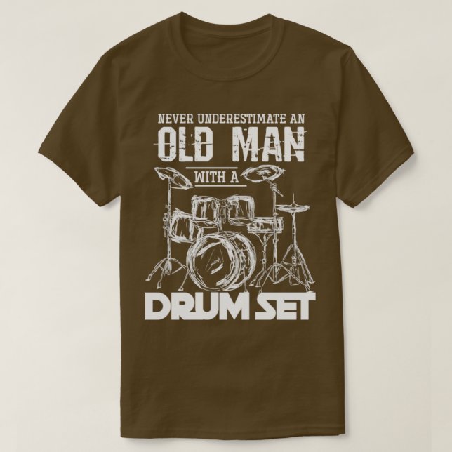 Drummer Musical Instrument Retirement Drums T-Shirt (Design Front)