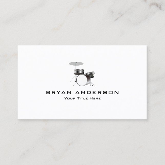 Drummer - Musician Business Card (Front)