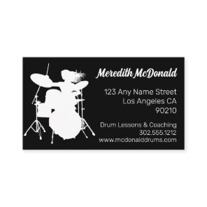 Drummer Musician Drum Kit Music Teacher Drumming B Business Card