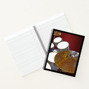 Drummer Musician Drum Kit Rock & Roll Drumming Notebook