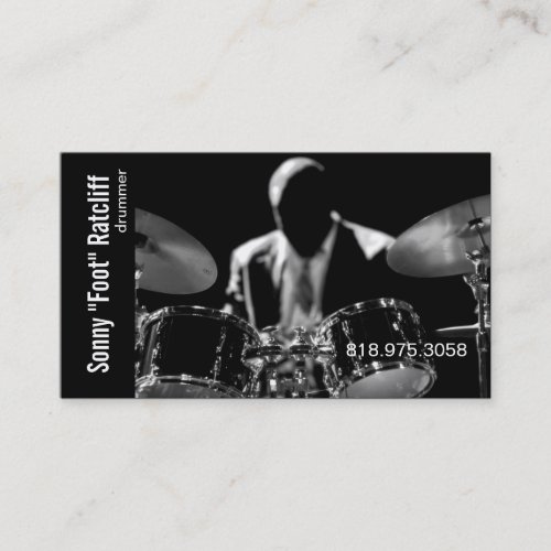Drummer Musician for Music Business Card