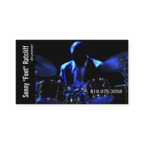 Drummer Musician for Music Business Card