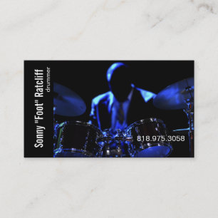 Drummer Musician for Music Business Card