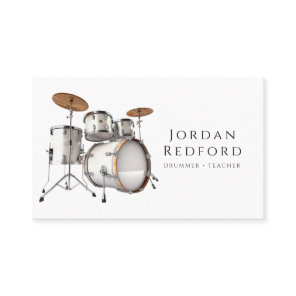 Drummer Musician Music Teacher Business Card