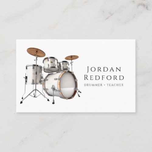Drummer Musician Music Teacher Business Card