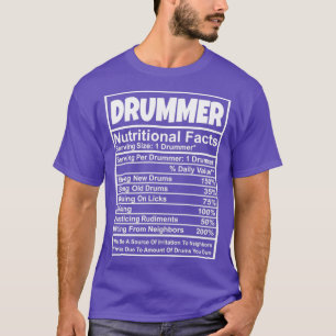 DRUMMER Nutritional Facts T-Shirt