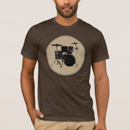 drummer of the band cool rock drums T_Shirt