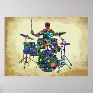 DRUMMER ON STAGE POSTER