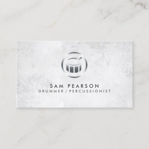 Drummer Percussionist Drum Icon Business Card