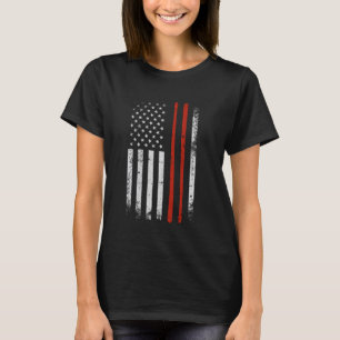 Drummer Percussionist Drumsticks Distressed USA Fl T-Shirt