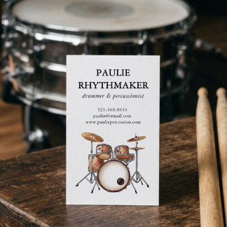 Drummer Percussionist Musician  Business Card