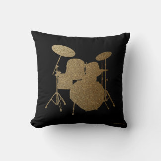 Drummer Pillow Rock & Roll Music Drumming Drum