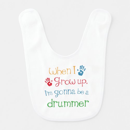 Drummer Player Future Child Baby Bib