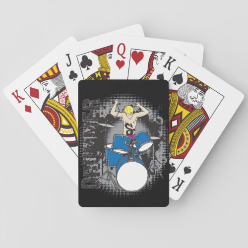 Drummer Playing Cards For Music Lovers