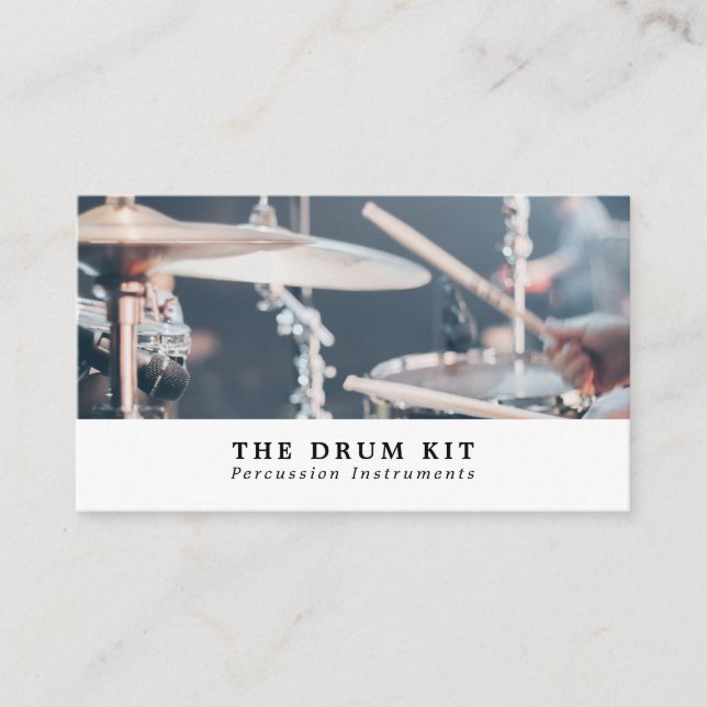 Drummer, Professional Musician Business Card (Front)