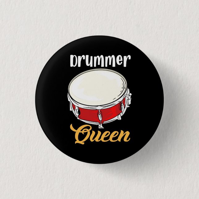 Drummer Queen Button (Front)
