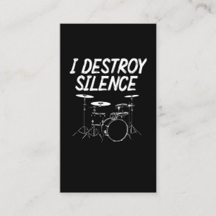 Drummer Quote Drumset Rock Band Drum Musician Business Card