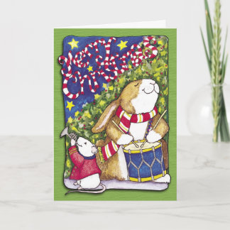 Drummer Rabbit, Christmas Card