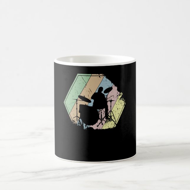 Drummer Retro Coffee Mug (Center)