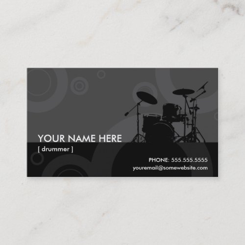 drummer rings business card