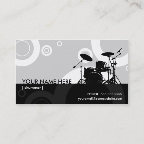 drummer rings business card templates
