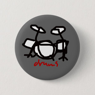 drummer - rock music button