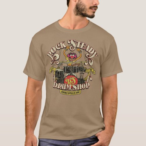Drummer Rock Steady Drum Shop 1981  T_Shirt