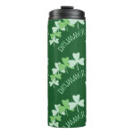 Drummer Shamrocks Outlined Green