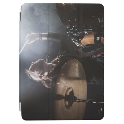 Drummer silhouette dark stage setting iPad air cover