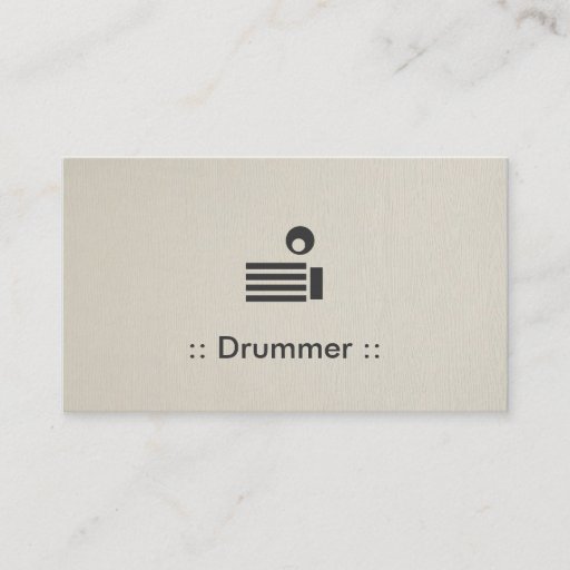 Customizable Drummer Simple Elegant Professional Business Card Template